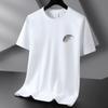 Camiseta de manga corta de algodón Xinjiang de 220 g, moderna, de algodón puro, de verano, con cuello redondo y media manga, informal, básica, para hombre y mujer.