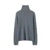 Venta al por mayor transfronteriza europea y americana Moda en prendas de punto 100% cachemira pura Suéter de cuello de pelo de moda Camiseta interior Top