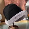 Sombrero de Pescador de Felpa para Mujer, Adelgazante del Rostro, Sombrero Mongol Cálido, Sombrero de Cubo Cortavientos y Resistente al Frío, Versión Coreana de Invierno de Alta Calidad