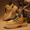Zapatos de Hombre Otoño 2025 Nuevas Botas Martin de Caña Alta Estilo Británico Retro para Hombre Zapatos de Trabajo de Suela Gruesa Botines Casuales