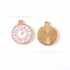 Tetera, Taza de té, Reloj, Accesorios de Joyería con Goteo de Aceite, Colgantes de Aleación para Manualidades, Cadenas para Teléfono de Venta Caliente, Colgantes para Llavero, Hecho a Mano