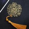 Planta borla de latón hoja vena marcapáginas creativo fresco estudiantes usan ginkgo hoja de sicómoro hoja de arce regalo