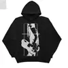 Ins chaqueta con capucha impresa y2k europea y americana manga larga sudadera con capucha holgada chaqueta retro ropa de calle