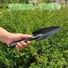 Juego de tres piezas negro de palas y rastrillos, palas pequeñas de flor de acero al manganeso, varias opciones para jardinería al aire libre y herramientas de playa