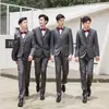 Grupo do Irmão do Noivo, Terno do Grupo dos Padrinhos, Terno de Casamento, Terno Masculino, Terno de Três Peças, Colete e Camisa