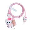 Modelo de Ola Adecuado para Cubierta Protectora de Cargador Apple 20W Cubierta para Cable de Datos 18W Mordisco de Cable de Dibujos Animados Oso Gato Kt