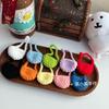 Mini Bolsa Pequeña Bolso Cruzado Bolsa para Auriculares Bluetooth Crochet Tejido a Mano DIY Hueco Color Lindo