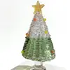 Nuevo Árbol de Navidad Inclinado de 8.5cm Envuelto en Alambre Árbol de Navidad Envuelto en Alambre de Vidrio Zibo Exhibición de Artesanías de Vidrio Navideñas