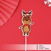 Decoración de pastel de cumpleaños Borde navideño Pegamento flexible Enchufe de Papá Noel y alce Bola de mousse Bola de onda Caja portátil
