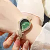 2026 Modelo Nuevo de Venta Caliente Transfronteriza Reloj de Moda Personalizado para Mujer con Correa de Acero, Incrustaciones de Diamantes, Sin Escala, Reloj de Cuarzo para Mujer con Forma de Gota de Agua
