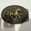 Varias Hebillas Lisas de Aleación de Zinc Hebilla de Cinturón de Cuero de Vaca Bronce Estilo Vaquero Occidental Hebilla de Placa de Aleación Accesorios para Cinturón Caballo y Vaca
