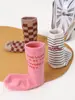 Calcetines para niños ZYZ al por mayor otoño e invierno cuadros letras calcetines casuales para estudiantes niños y niñas