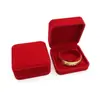 Caja de Terciopelo para Joyería Caja Roja para Anillo Colgante Pulsera Caja Roja para Almacenamiento de Anillo Collar Pulsera