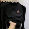 Blusa Básica Casual Manga Longa de Veludo Zhongda Tongde 2026 Novo Estilo Outono/Inverno Blusa de Outono para Meninas com Gola Meia-Alta