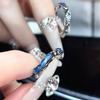 Anillo de pareja de estilo fresco y dulce de Tide, diseño de nicho, anillo de pareja de estilo frío con gran sentido, anillo abierto con personalidad para mujer