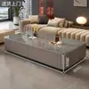 2025 Nueva Mesa de Centro Sala de Estar Hogar Gama Alta Accesible Lujo Popular Rectangular Pizarra Mesa de Centro Gabinete de TV Combinación