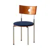 Silla de comedor estilo vintage para uso doméstico, minimalista, lujo ligero, sensación de alta gama, silla con respaldo de madera maciza, estilo francés Bauhaus, silla retro duradera