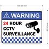 Placas de videovigilância de vinil múltiplas transfronteiriças adesivos de aviso doméstico placas de segurança câmera de gravação em estoque
