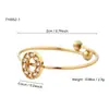 Moda Coreana Ins Estilo de Luxo Conjunto de Anéis em Forma de Coração Cravejados com Diamantes para Mulheres Aço Inoxidável Banhado a Ouro 18K Joias Simples Personalizadas