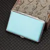 Novo porta-cigarros de couro PU, projetado para mulheres e cigarros finos, comporta 20 cigarros, grande capacidade, com um elástico para facilitar o transporte