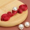 Hebilla de cheongsam, hebilla de Ruyi de perla brillante, botón chino tejido a mano, estilo antiguo, botón decorativo hanfu, accesorios para mujeres