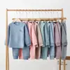 Conjunto de Ropa Interior Térmica para Niños Doble Cara de Felpa Ropa de Otoño para Niños Pantalones Terciopelo de Nieve para Niños Mayores Conjunto de Pijama para Niñas