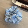 Goma para el pelo de satén con borde de gasa estilo coreano para mujer, Cinta para el pelo de tela versátil para coletas, Accesorio para el pelo de alta gama, Modelo nuevo