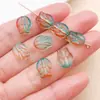 Polvo de Gelatina Vidrio Degradado Pétalos de Tulipán Cuentas Espaciadoras con Cuentas Materiales Pulsera Pendientes DIY Hechos a Mano Accesorios de Joyería