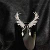Pendientes de plata de ley 925 con diseño de flores frescas y dulces, de alta gama y ligeros, con diseño de mariposa Mori, joyería que combina con todo.