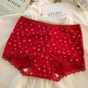 Cuecas Boxer de Algodão Retro Floral Antibacterianas 10A para Meninas, Gancho Estendido de Algodão, Cuecas Boxer Femininas de Cintura Média e Cobertura para o Quadril