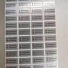 Etiqueta de Fecha de Producción Plateado Mate Transparente para Uñas Artísticas y Cosméticos, Pegatina de Etiqueta de Fecha de Producción Plateado Mate Transparente, Autoadhesiva Hecha a Medida