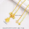Tienda de Oro Mismo Estilo Collar de Riqueza Instantánea Chapado en Oro para Mujer, Versátil y Elegante, Trébol de Cuatro Hojas, Mariposa, Calabaza, Brújula Collar Venta al por Mayor