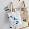 Bolsa de lona Bolsa de estudante feminina Bolsa de livro de transporte Bolsa de lona Bolsa de pano de tutoria Bolsa de estudante do ensino médio Bolsa de transporte de estudante