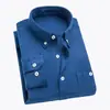 Camisa de veludo cotelê manga comprida, camisa masculina primavera e outono, nova, casual, para negócios, slim fit, top masculino