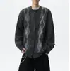 Cárdigan de Punto con Patrón de Diamantes Estilo Old Money para Hombre Otoño Atuendo con Vibras de Esposo Suéter Estilo Perezoso Chaqueta Casual para Pareja
