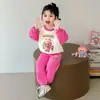 Conjunto de Sudadera de Otoño para Niñas 2025 Nuevo Estilo Conjunto de Otoño Infantil Conjunto de Dos Piezas Elegante de Sudadera y Pantalón de Chándal para Niñas Pequeñas
