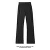 Pantalones de vestir para hombre con estampado de cielo estrellado negro, estilo cimitarra, fluidos, para otoño, estilo americano limpio, pierna recta, adelgazantes, acampanados, informales