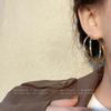 Brincos de Argola Dupla Grandes Exagerados de Alta Qualidade Femininos Luxo Leve Moda de Alta Qualidade Brincos Sugarloop Personalidade Única Acessórios de Orelha