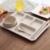 Plato de comida para estudiantes de paja de trigo, plato de comida para adultos, plato de comida rápida, juego de platos divididos, plato de pescado, plato de sopa, uso doméstico y comercial.