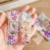 Novo pacote com seis acessórios para unhas de dopamina, decoração em resina de doces em cores de rosas, acessórios para unhas no atacado