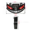 Luz decorativa LED de ojo maligno alimentada por energía solar transfronteriza para parabrisas trasero y ventana de coche, no requiere cableado, luz decorativa de expresión