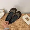 2026 Nuevos Zapatos Mary Jane con Tira Cruzada para Mujer Planos Redondos Bajos Birkenstock Zapatos Individuales Cómodos para los Pies Zapatos de Vestir para el Trabajo