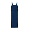 Moda Europea y Americana Transfronteriza Aliexpress Venta Caliente Estilo Europeo y Americano Vestido Bodycon de Mezclilla sin Mangas