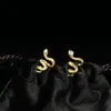 Brincos de Cobra Vintage Explosivos do Livro Chapeuzinho Vermelho 2025 Ano Novo Chinês Método Antigo Cobra Dourada Pequena Cobra Dourada Brilho Diamante Joia de Orelha