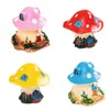 Adornos de paisaje en miniatura de casa de hongo, manualidades de resina, casa de villa, accesorios de decoración de cuento de hadas soñador DIY