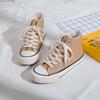 Zapatos de lona de caña alta clásicos y versátiles con forro polar para mujer, nuevos para otoño e invierno 2021, zapatos negros cálidos de dos algodones, zapatillas skate para mujer