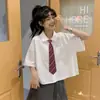 Gravata Uniforme de Solteiro com Listras Vermelhas Homem Preguiçoso-livre Estilo Preppy Feminino jk Estilo Japonês Escola para Meninos Gravata de Formatura Amarrada à Mão