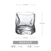 Sijin estilo ins criativo japonês cerveja uísque copo cristal copo de cristal irregular torcido Copo atacado