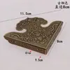 Protetores de Canto de Bronze Antigo Bordas de Caixa de Madeira de Cânfora Protetores de Canto de Cobre Ferragens para Móveis Chineses Flor de Canto Três Lados Peça de Canto de Nuvem Auspiciosa