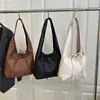 Bolso de Hombro Simple tipo Tote para Mujer 2025 Estilo Coreano Cuero Aceitado y Encerado Elegante Lazo Francés Gran Capacidad